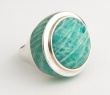 Bague Argent 925/1000 et  Amazonite de russie