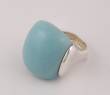 Bague Argent et Amazonite (Taille uniq.T56)