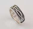 Bague '"Maori"" pour Homme. Argent massif 