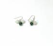 Boucles d'Oreilles "Kléa-1" Pierres de lune -Malachite - Argent 925