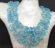 Collier  " Azur " Perles en Cristal de Naïca bleu ciel.