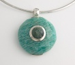 Pendentif Argent et Amazonite de Russie