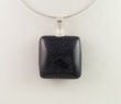 Pendentif " Maringa " en Sandstone bleu nuit  & Argent