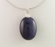 Pendentif " Stars Night " en Sandstone bleu nuit  & Argent