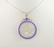 Pendentif  " Edelys " Argent, Nacre, Email & Amethyste