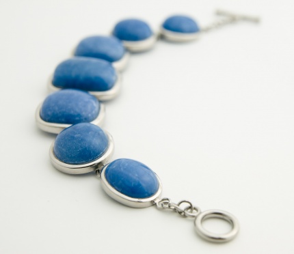 Bracelet Argent 925° et Quartz "ciel"